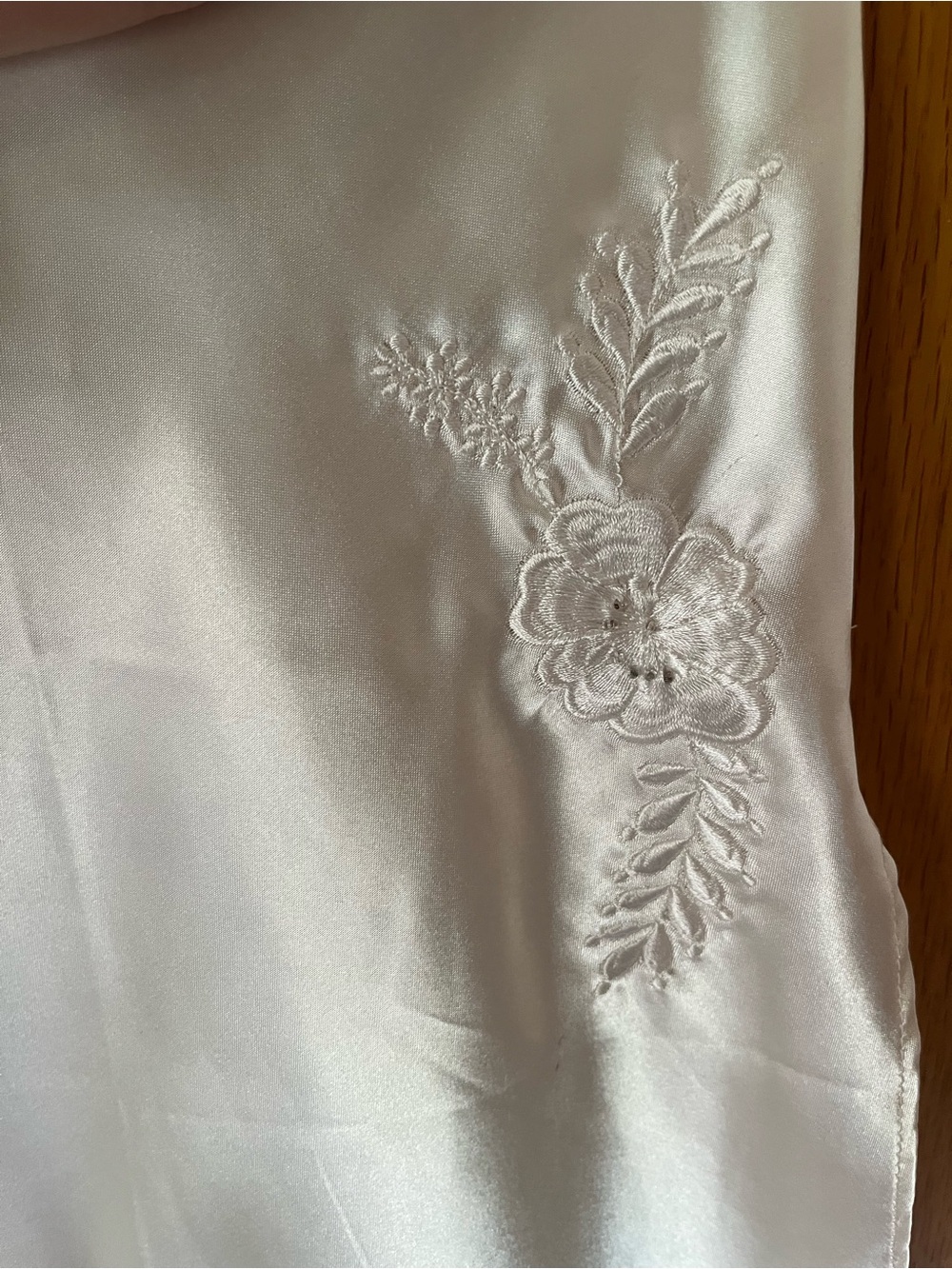 Silky Ivory Lace-Trim Slip Dress - Picture 9 of 10